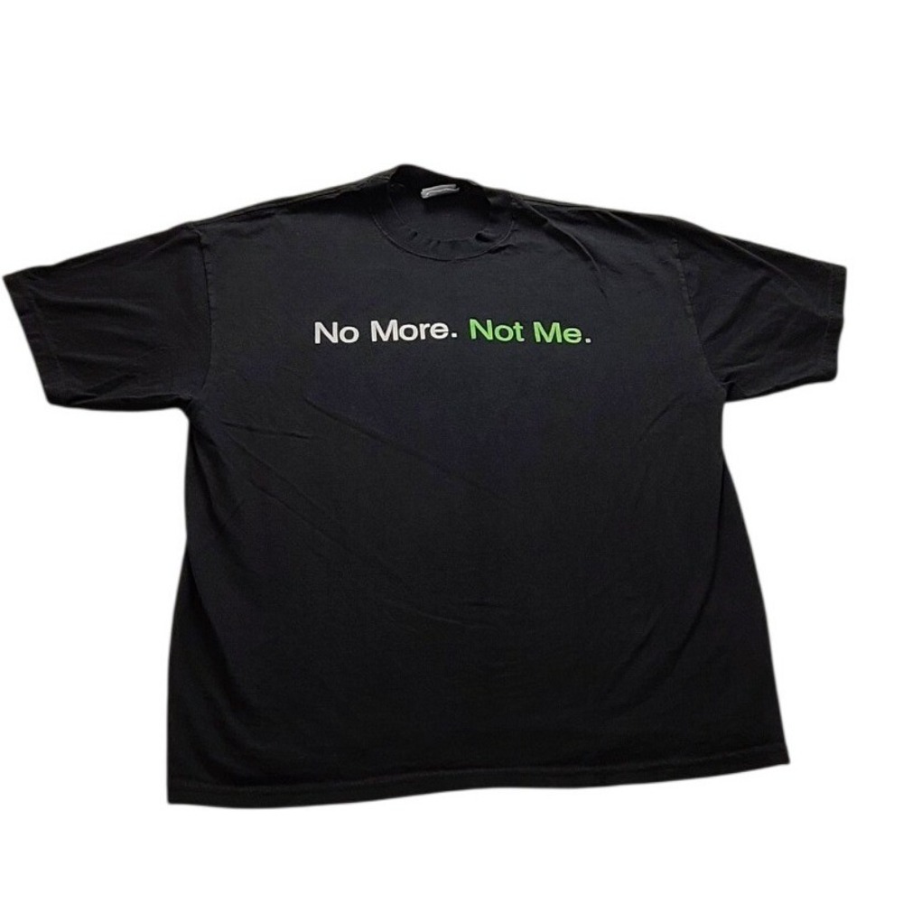 Hanes Comfort-T Mens XL Black Graphic Tee No More Not Me Short Sleeve Cotton